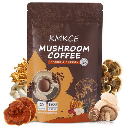 Mushroom Coffee with Lion's Mane & 6 Mushrooms – Energy, Digestion & Immune Support | 30 Servings