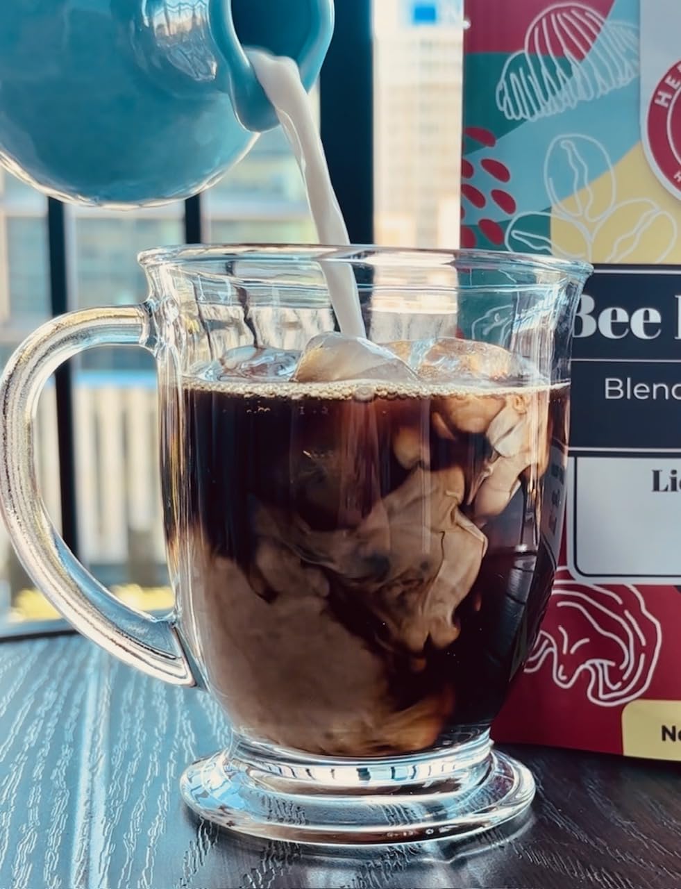 Mushroom Coffee with Adaptogens – Herbal Hive Bee Focused (Reishi, Lion's Mane, Chaga)