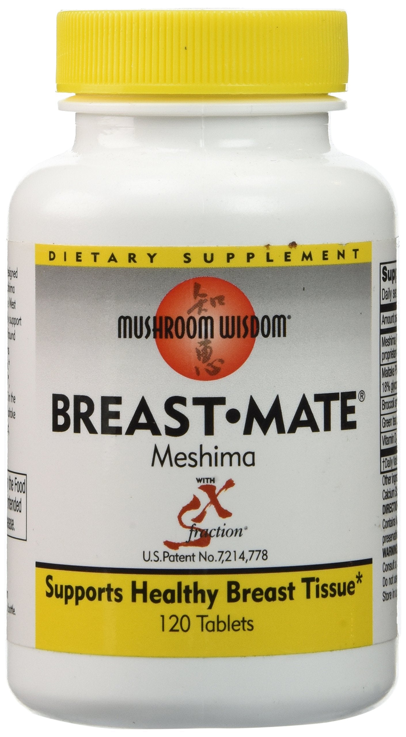 Mushroom Wisdom Breast-Mate Vegi-Tablets 120 Count – Made in USA