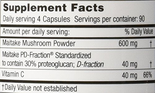 Mushroom Wisdom Maitake D-Fraction 360 Capsules | Immune Support