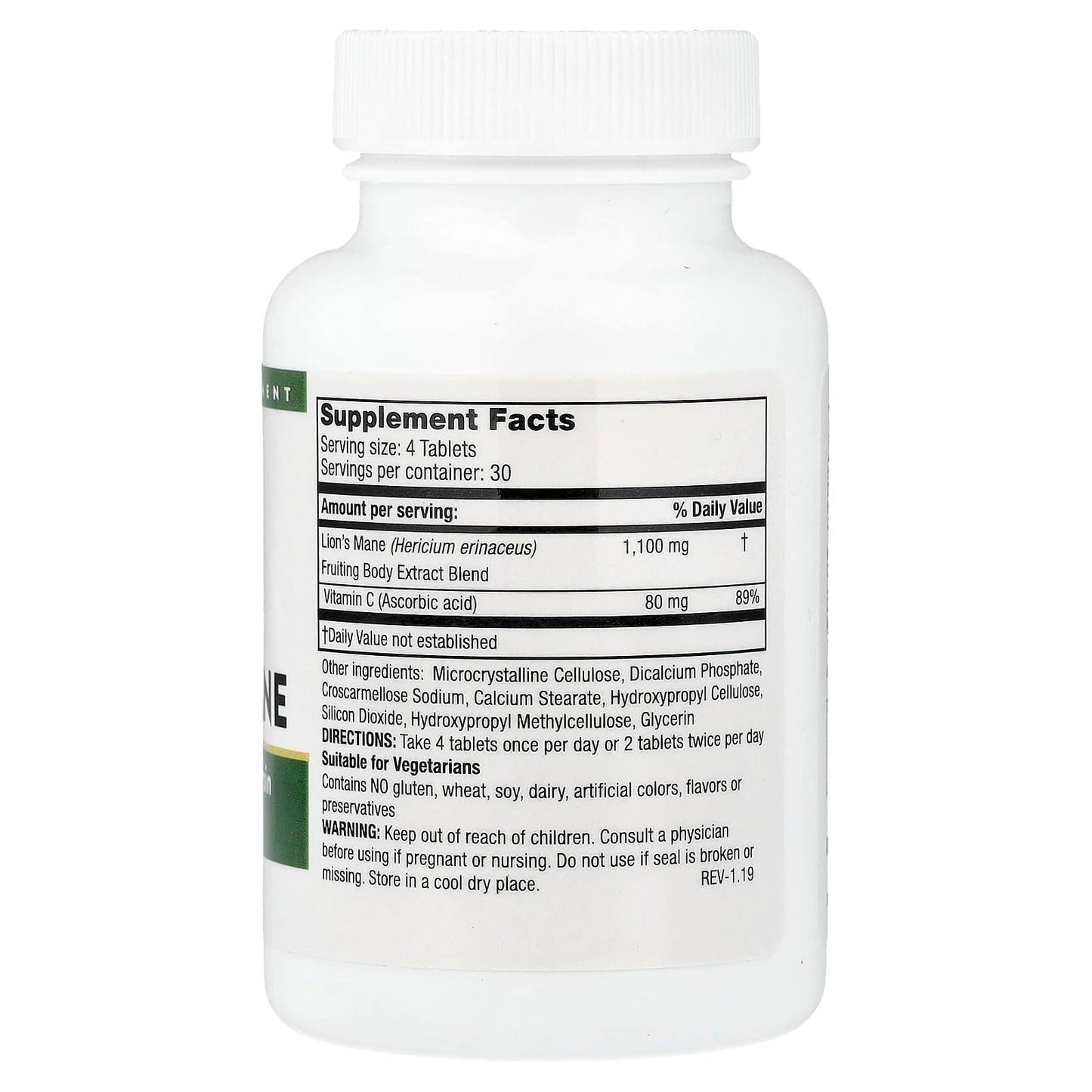 Mushroom Wisdom Super Extract Lion's Mane 120 Count | Brain & Digestive Support