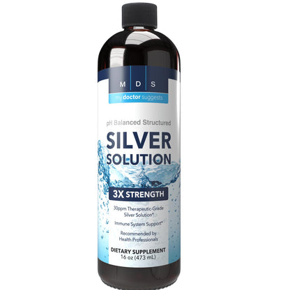My Doctor Suggests Alkaline Structured Silver Liquid 30ppm – Immune & Gut Support (16 oz)
