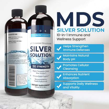 My Doctor Suggests Alkaline Structured Silver Liquid 30ppm – Immune & Gut Support (16 oz)
