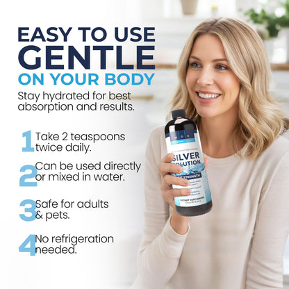 My Doctor Suggests Alkaline Structured Silver Liquid 30ppm – Immune & Gut Support (16 oz)