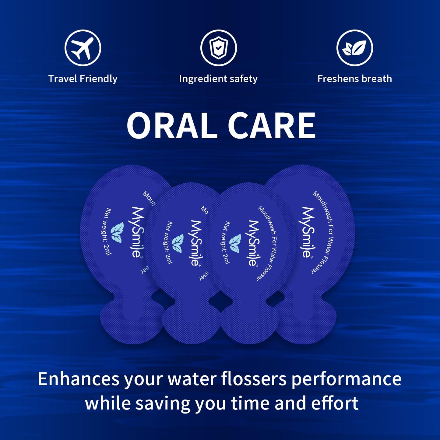 MySmile Water Flosser Mouthwash – Travel Size, 15x Concentrated, Alcohol Free