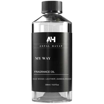My Way 500mL Essential Oil Scent – Luxury Hotel-Inspired Aromatherapy (Sandalwood, Cedar, Iris)
