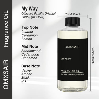 My Way Hotel Diffuser Oil 500ml – Sandalwood, Cedarwood & Iris | Luxury Aromatherapy