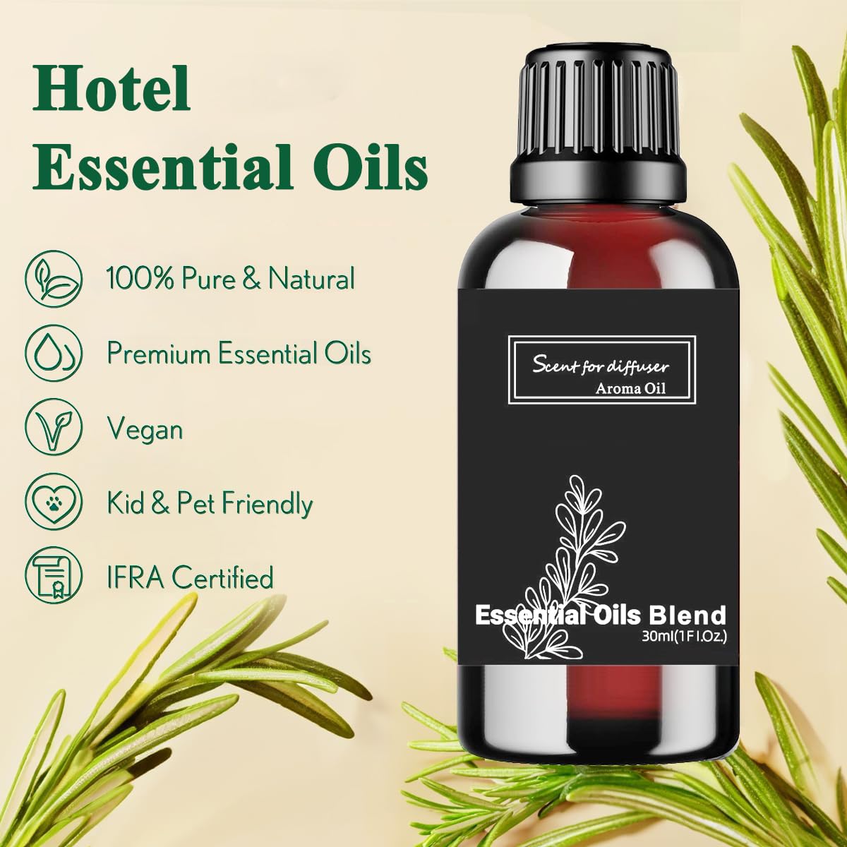 My Way Essential Oil - Luxury Hotel Diffuser Oil (30ML) Lemon, Tuberose & Vanilla