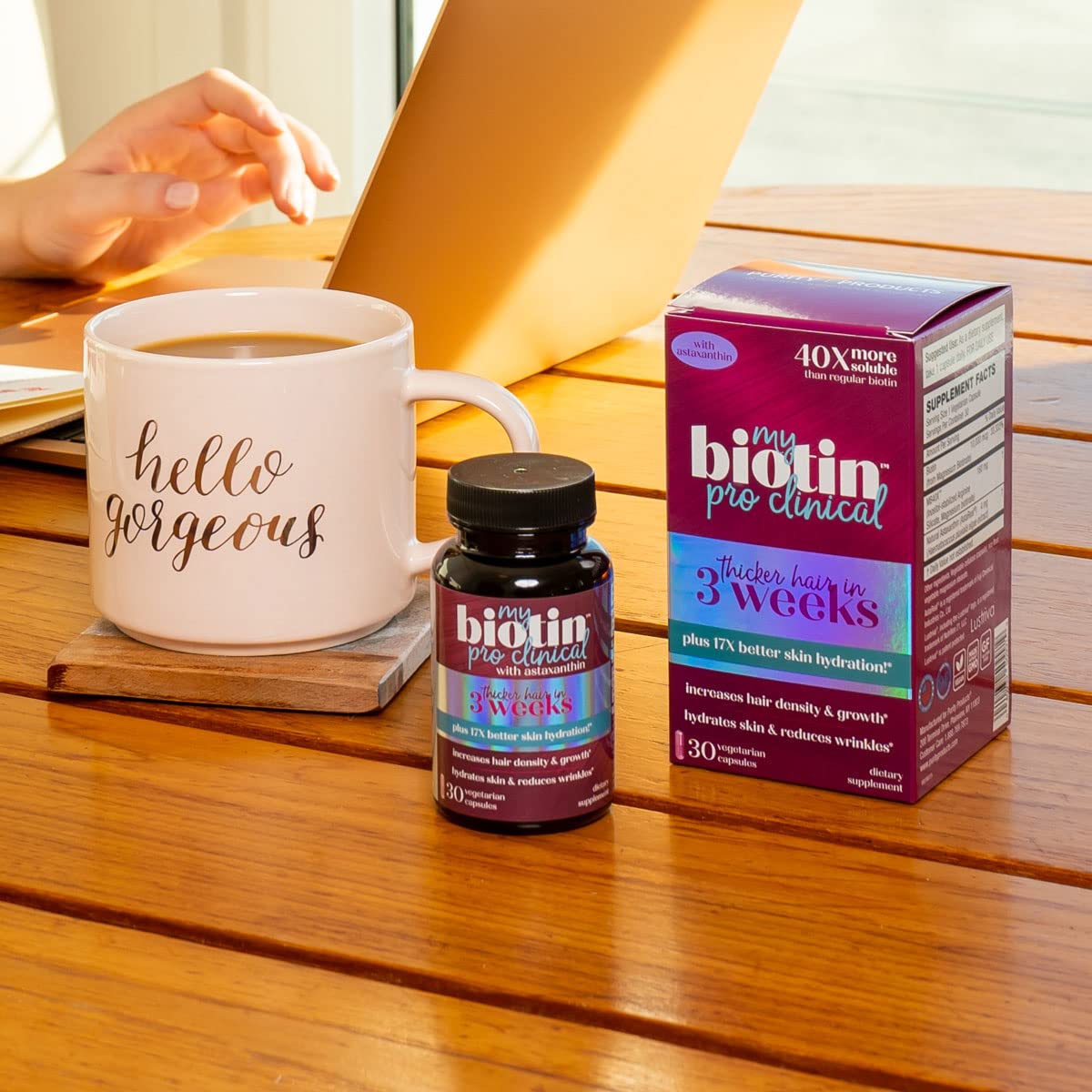 Purity Products MyBiotin ProClinical – 40x Soluble Biotin for Hair, Skin & Nails | 30 Veg Capsules