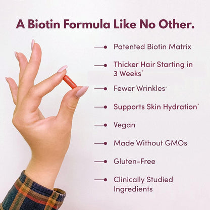 Purity Products MyBiotin ProClinical – Thicker Hair in Weeks, Smoother Skin | 90 Veg Capsules