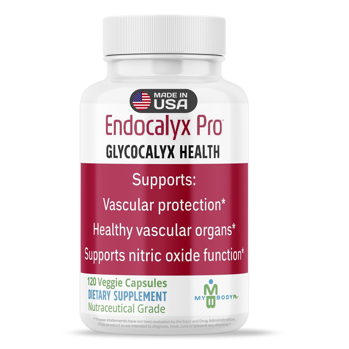 MYBODYRX Endocalyx Pro – Endothelial Glycocalyx Support, 120 Veggie Capsules | Vascular & Microcirculation Health | Patented Formula