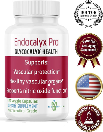 MYBODYRX Endocalyx Pro Supplement – Endothelial Glycocalyx Support for Vascular & Microcirculation Health | 120 Veggie Capsules