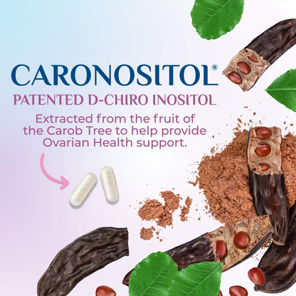 Myo-Inositol & D-Chiro Inositol 1025mg - 40:1 Ovarian Support (Vegan, Non-GMO) 120 Capsules