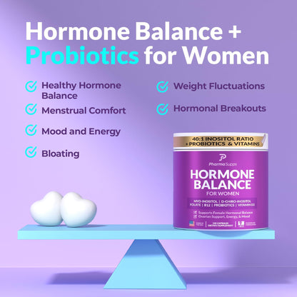 Hormone Balance for Women - PCOS & Menstrual Cycle Support | Myo-Inositol 40:1 Ratio