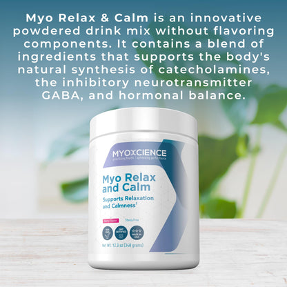 MYOXCIENCE Myo Relax & Calm | Sleep & Mood Support with Myo-Inositol, L-Theanine, Taurine, Magnesium & GABA | Berry Flavor | 60 Servings