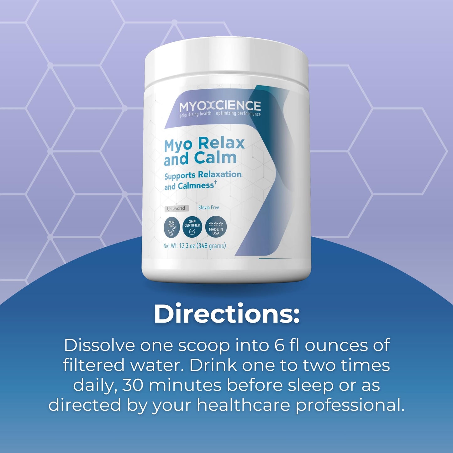 MYOXCIENCE Myo Relax & Calm – Sleep & Neurotransmitter Support (Unflavored, 60 Servings)