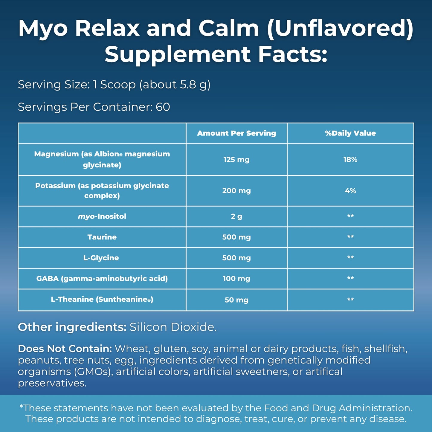 MYOXCIENCE Myo Relax & Calm – Sleep & Neurotransmitter Support (Unflavored, 60 Servings)