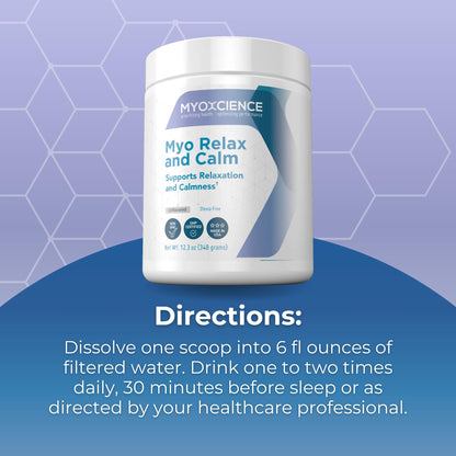 MYOXCIENCE Myo Relax & Calm – Sleep & Neurotransmitter Support (Unflavored, 60 Servings)