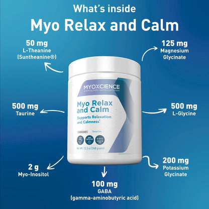 MYOXCIENCE Myo Relax & Calm – Sleep & Neurotransmitter Support (Unflavored, 60 Servings)