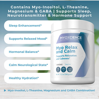 MYOXCIENCE Myo Relax & Calm – Sleep & Neurotransmitter Support (Unflavored, 60 Servings)