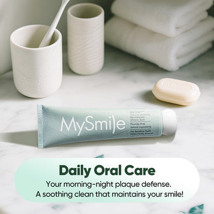 MySmile Fluoride Free Toothpaste with Nano Hydroxyapatite for Sensitive Teeth – Enamel Strength, Remineralization & Bright Teeth | Misty Mint 4.2oz