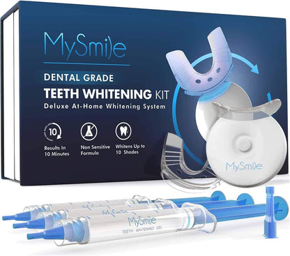 MySmile LED Teeth Whitening Kit - Fast 10-Min Non-Sensitive Whitener