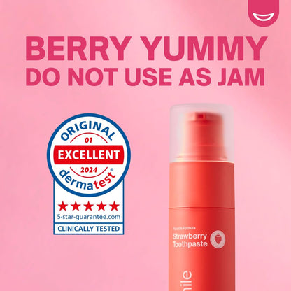 MySweetSmile Strawberry Toothpaste – Strengthen Enamel & Prevent Cavities | Dentist-Approved & IndyBest Award-Winning