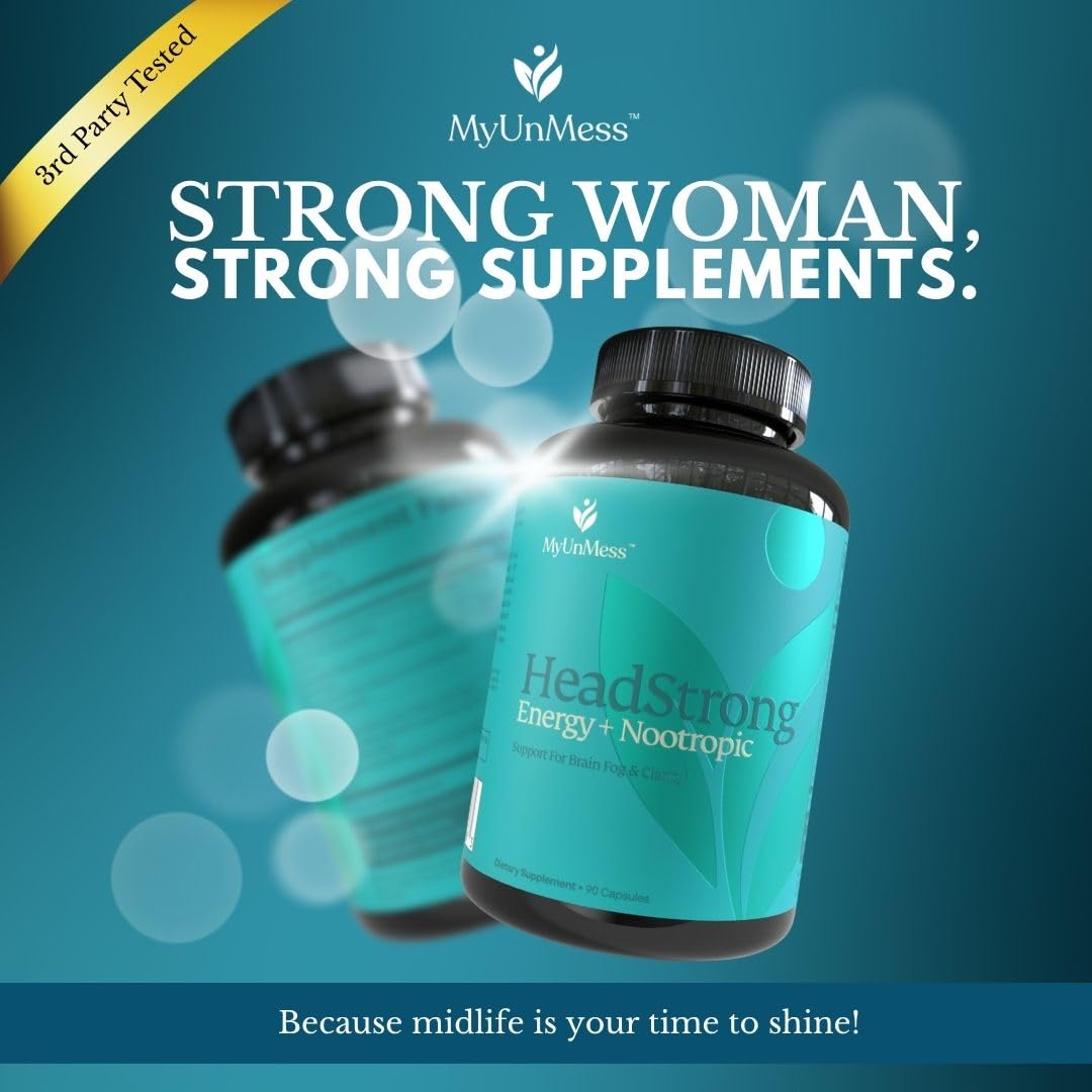 MyUnMess Brain & Cognitive Blend for Women – Clarity & Focus | Perimenopause Support | 90 Capsules