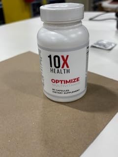 10X Health System Optimize Multivitamin for Men – 90 Capsules | 34-in-1 Methylated Formula, 5-MTHF, NAC, 800 mcg B12