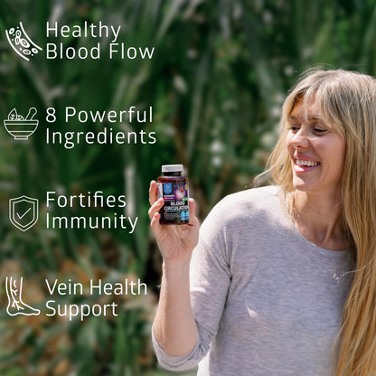 Number One Nutrition Blood Circulation Supplement for Women & Men – 90 Caps