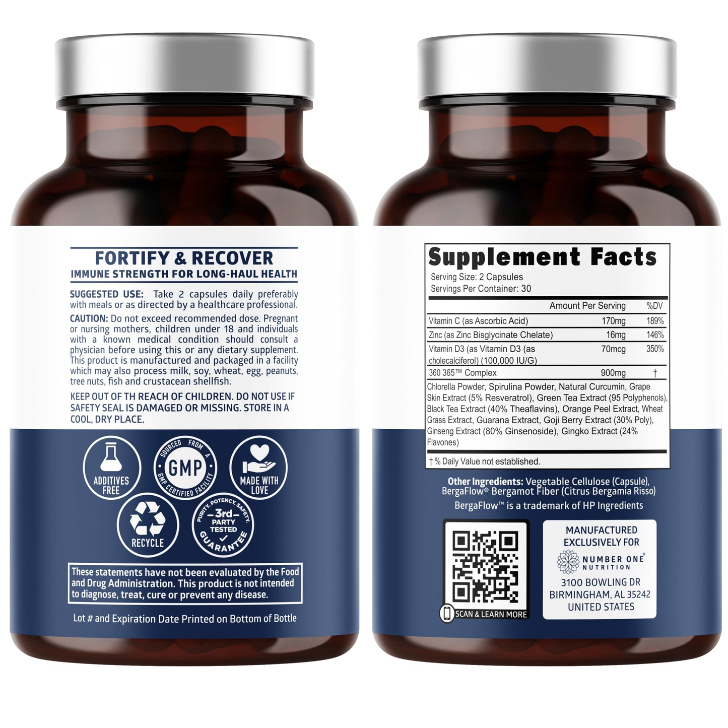 N1N LHC+ 15-in-1 Immune Support Supplement | 60 Veg Caps