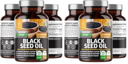Number One Nutrition N1N Premium Black Seed Oil 1000 mg | Cold-Pressed Nigella Sativa | 120 Caps (Pack of 2)