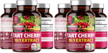 N1N Tart Cherry Extract Capsules – 200 Veg Caps (Pack of 2), 3000 mg