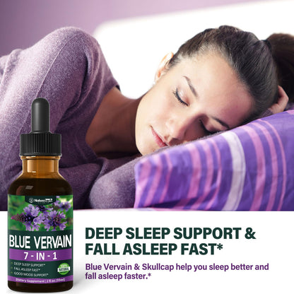Nabouherb Blue Vervain Drops – 7-in-1 Sleep Support (2oz)