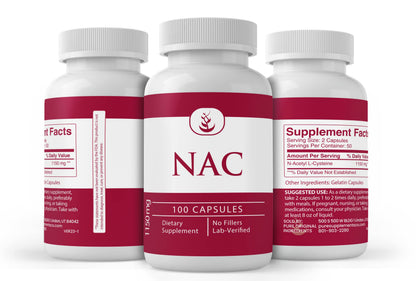 PURE ORIGINAL INGREDIENTS N-Acetyl L-Cysteine NAC - 100 Capsules | Lab Verified