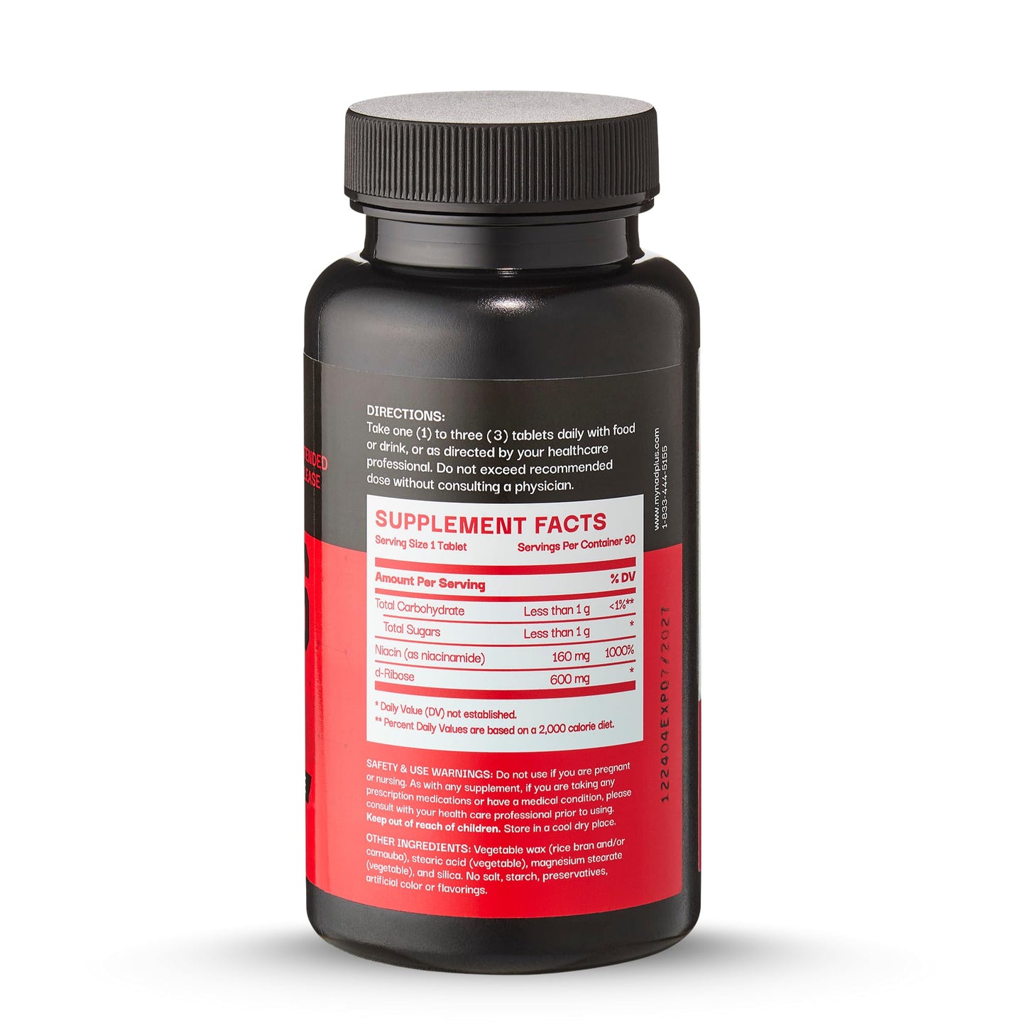 NAD PLUS Revive | Daily NAD+ Replenishment Tablet – 90 Tablets | Vegan, Non-GMO, Gluten-Free | Powered by RiaGev-SR