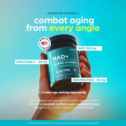 NAD Supplement 8457mg – Extra Strength NMN Liposomal + Green Tea for Women & Men
