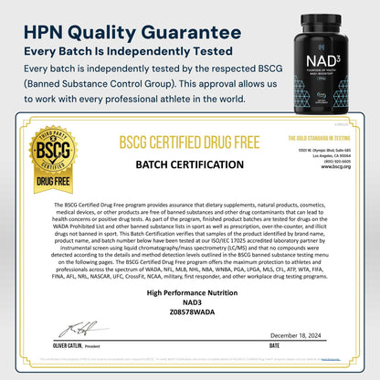 HPN NAD3 Clinical NAD+ Booster – Cellular Health, Energy & Longevity | 240ct