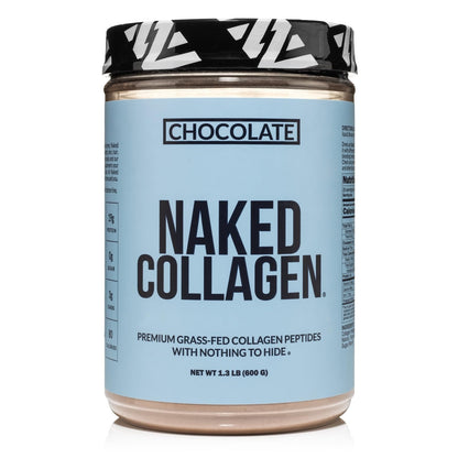 NAKED Chocolate Collagen Peptides Powder – 24 Servings, 20 oz, Grass-Fed, Paleo & Keto Friendly, Non-GMO, Gluten Free