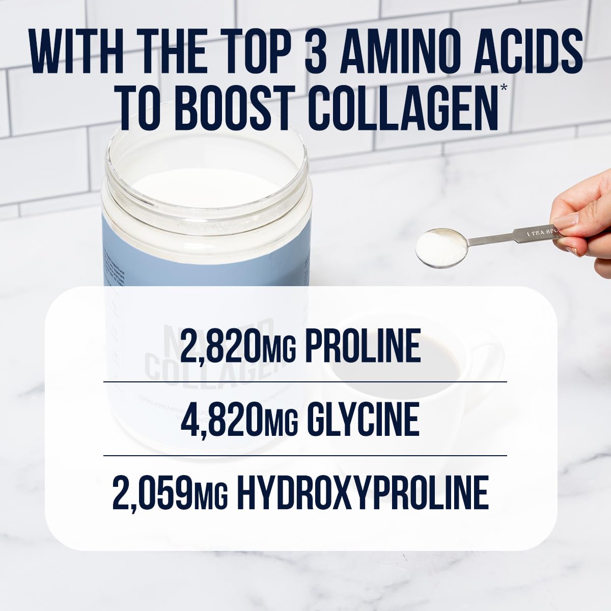 NAKED Collagen Advanced - Grass-Fed Hydrolyzed Collagen with Hyaluronic Acid & Vitamin C | 1.3 lb