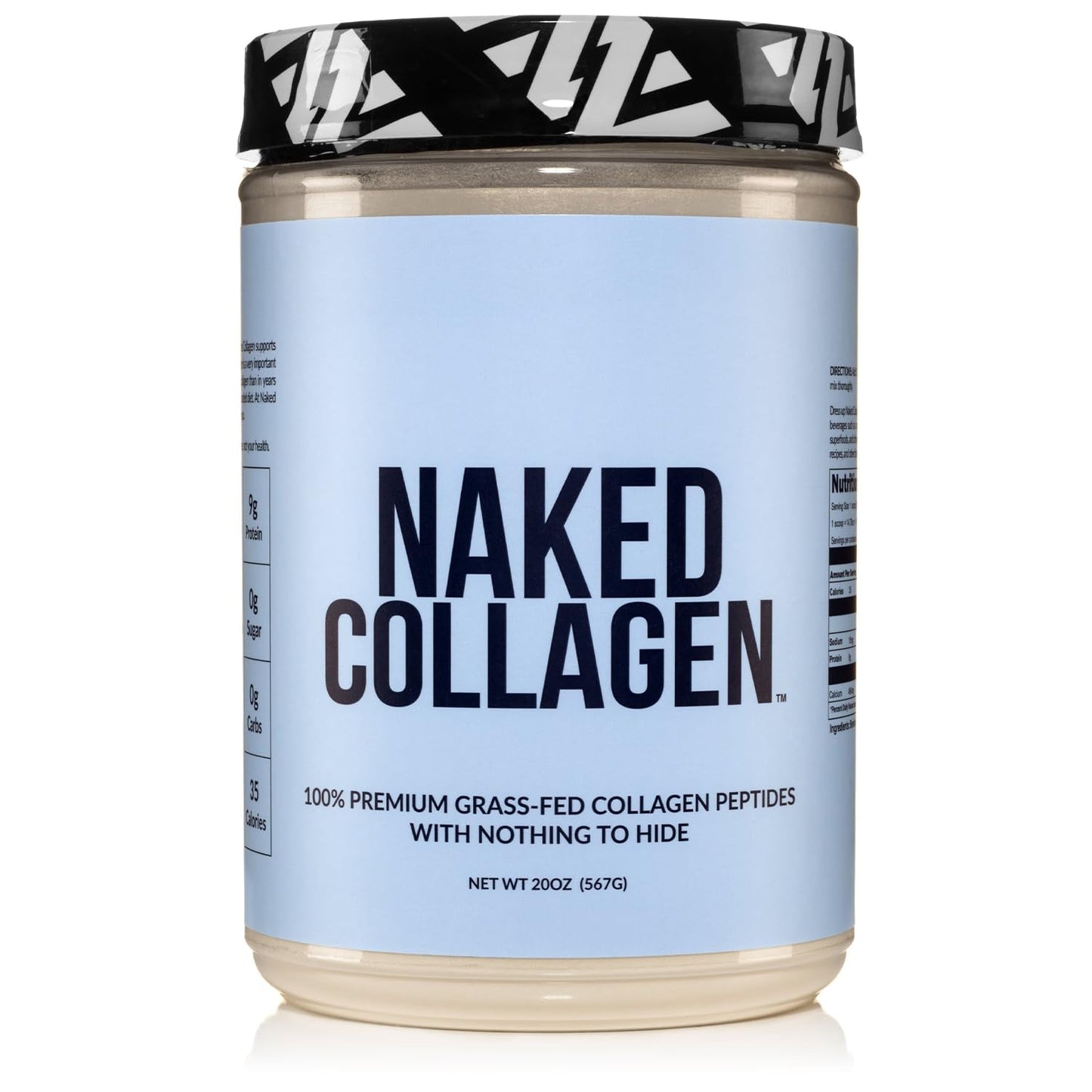 NAKED Collagen Peptides Powder – Pasture-Raised, Unflavored, 60 Servings, 20oz | Paleo, Keto, Gluten Free, Non-GMO