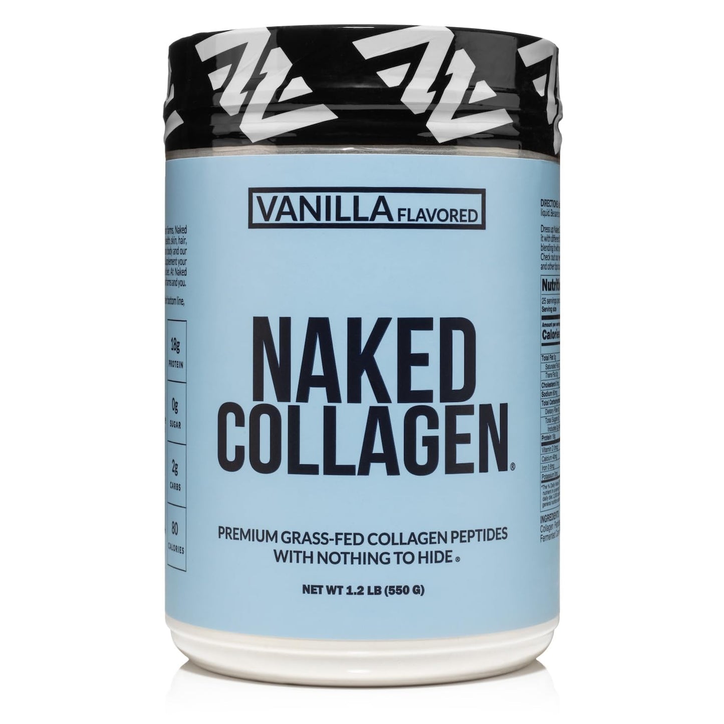 NAKED Vanilla Collagen Peptides – Pasture-Raised, Grass-Fed, 25 Servings, 19.4oz | Paleo, Keto, Non-GMO, Gluten Free