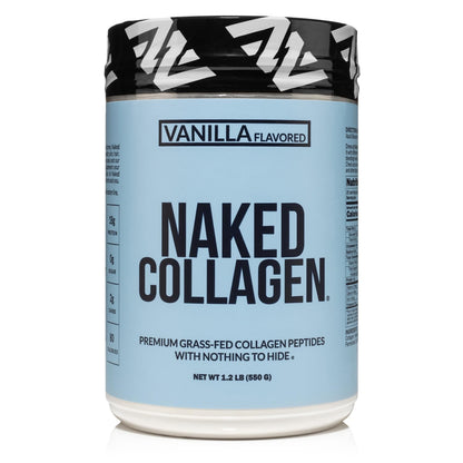 NAKED Vanilla Collagen Peptides – Pasture-Raised, Grass-Fed, 25 Servings, 19.4oz | Paleo, Keto, Non-GMO, Gluten Free