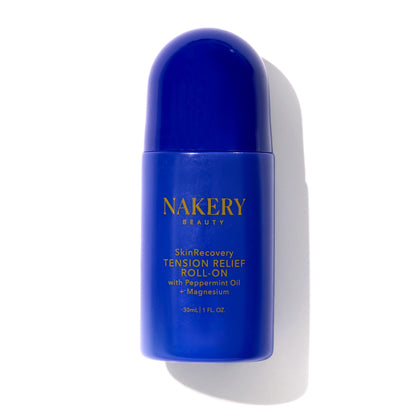 Nakery SkinRecovery Tension Relief Roll-On – Magnesium & Peppermint Oil (1 Fl Oz) for Headache Relief