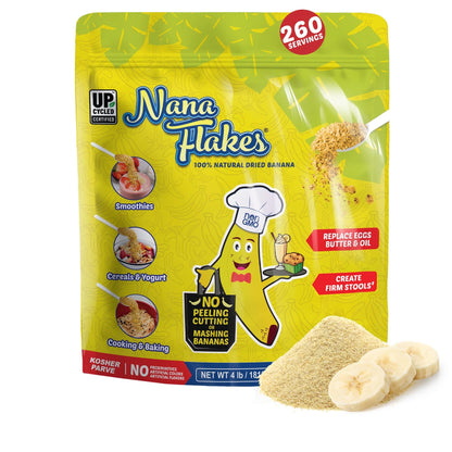 Nutritional Designs Nana Flakes Banana Powder – 100% Natural, Digestive Support (2LB)