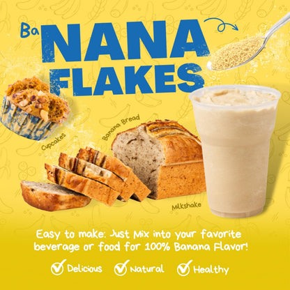 Nutritional Designs Nana Flakes Banana Powder – 100% Natural, Digestive Support (2LB)
