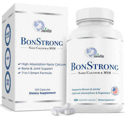 Nano Calcium Supplement – 7-in-1 Bone Support with MSM, D3, K1, Mg, Zn – Made in USA