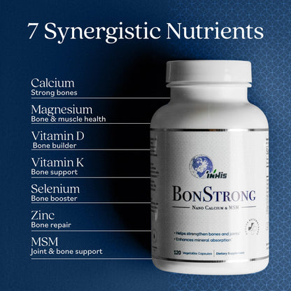 Nano Calcium Supplement – 7-in-1 Bone Support with MSM, D3, K1, Mg, Zn – Made in USA