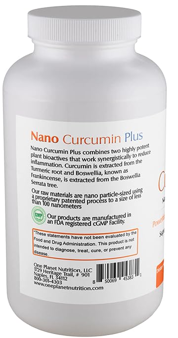 One Planet Nutrition Nano Curcumin Plus – 500 mg Veggie Capsules (240 Servings) | Joint & Immune Support