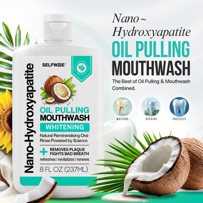 Nano-Hydroxyapatite Oil Pulling Mouthwash – Teeth & Gums, Organic